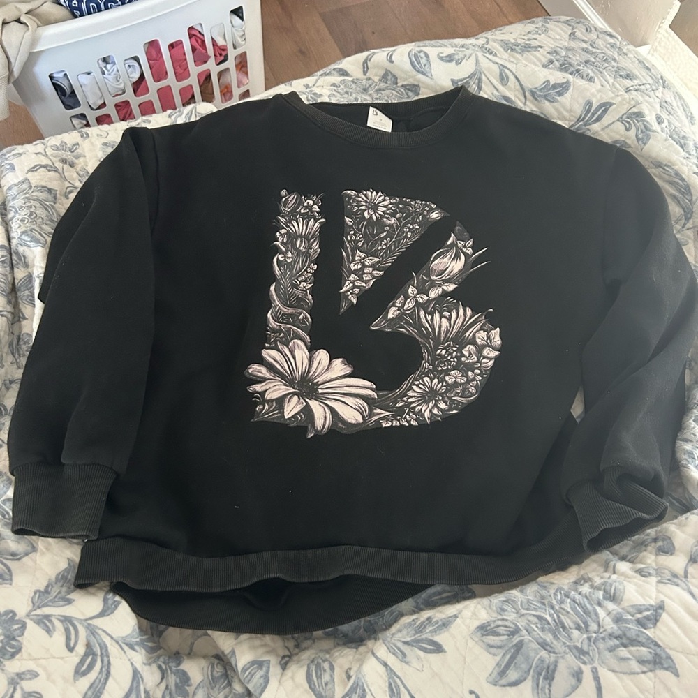 BuffBunny Black Floral Sweater